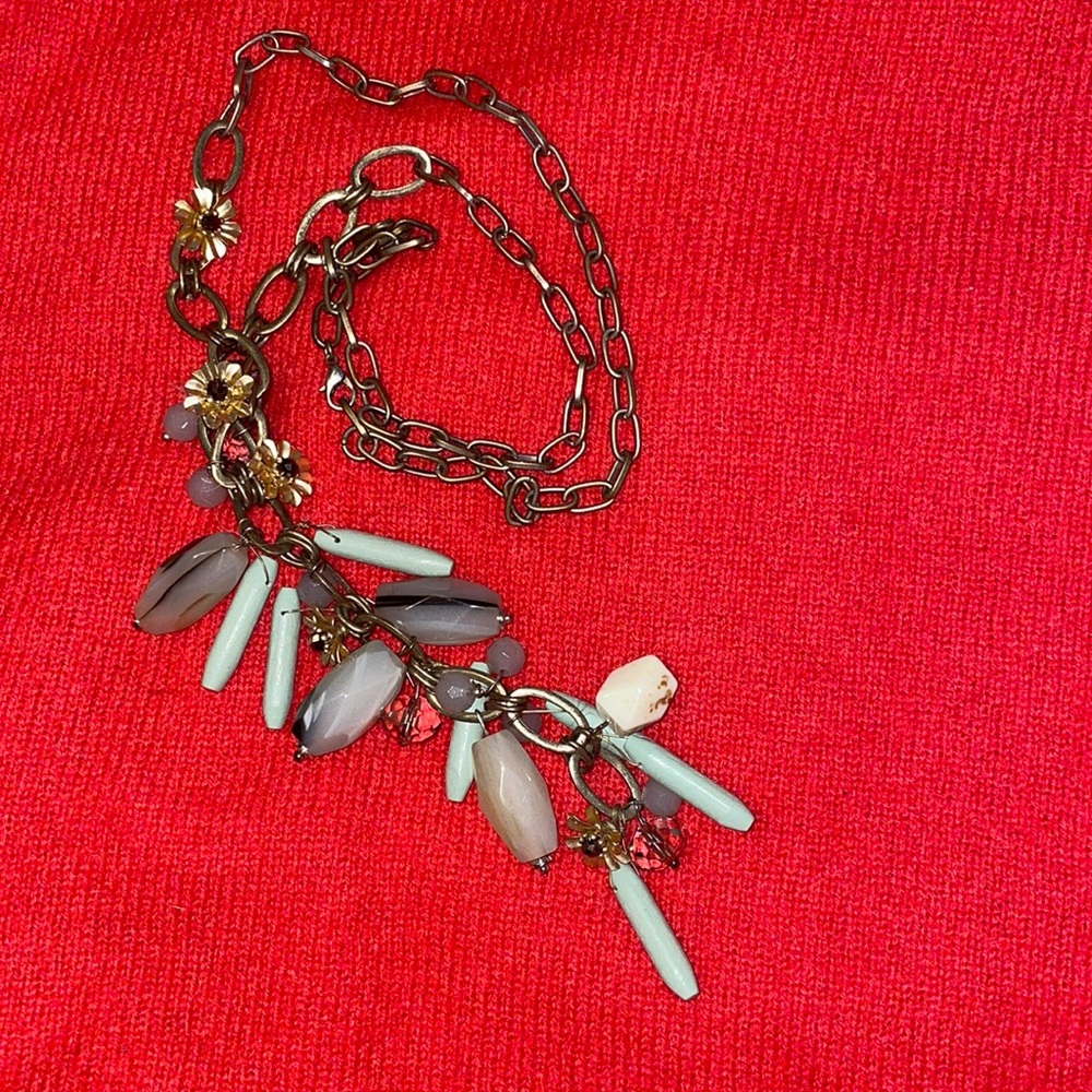 Goldstone stone hanging necklace